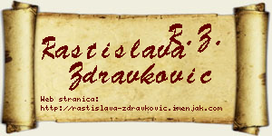 Rastislava Zdravković vizit kartica